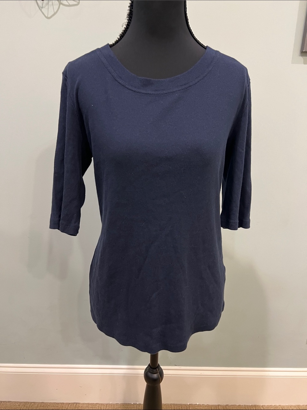 Banana Republic Navy Short Sleeve Crewneck Tee